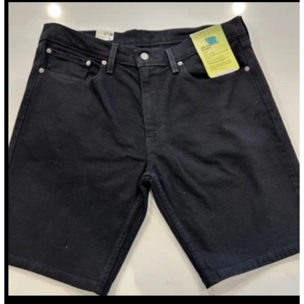 NWT Levi's 405 Standard Jean Shorts Men's 40 10" Inseam Denim KS Black Stretch